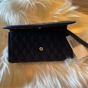 Vera Bradley Trimmed Wristlet in "Moonlight Navy" Denim